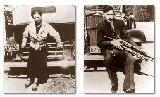 Photos of Bonnie and Clyde